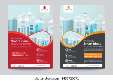 Business Brochure. Flyer Design. Leaflets a4 Template. Cover Book and Magazine. Annual Report Vector illustration - Vector
