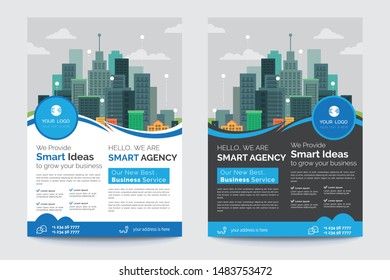 Business Brochure. Flyer Design. Leaflets a4 Template. Cover Book and Magazine. Annual Report Vector illustration - Vector
