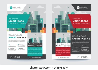 Business Brochure. Flyer Design. Leaflets a4 Template. Cover Book and Magazine. Annual Report Vector illustration - Vector

