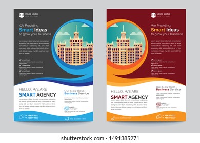 Business Brochure. Flyer Design. Leaflets Template. Cover Book and Magazine. Annual Report Vector illustration - Vector

