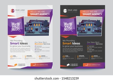 Business Brochure. Flyer Design. Leaflets a4 Template. Cover Book and Magazine. Annual Report Vector illustration - Vector