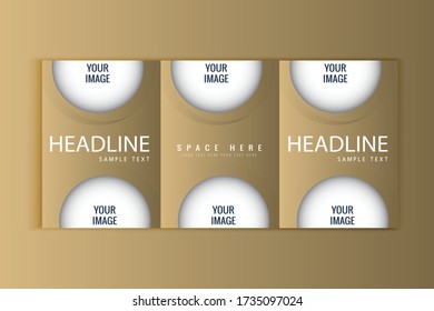 Business Brochure. Flyer Design. Leaflets 3 fold Template. Cover Book and Magazine. Annual Report Vector illustration
