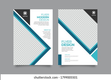 Folleto comercial. Diseño de volante. Folletos a4 Plantilla. Portada y Revista. Ilustración del vector de informe anual