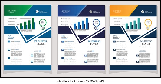 Business Brochure. Flyer Design. Leaflets a4 Template. 