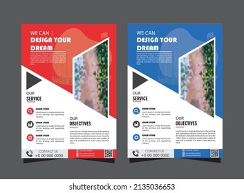 Business Brochure. Flyer Design. Leaflets a4 Template.