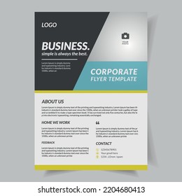 Business Brochure. Flyer Design. Leaflets a4 Template. Cover Book and Magazine. Annual Report Vector illustration.