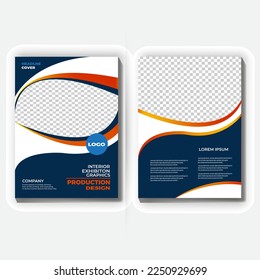 Business Brochure. Flyer Design. Leaflets a4 Template. Cover Book and Magazine. Annual Report Vector illustration