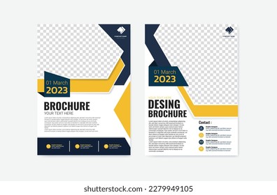 Broschüre für Unternehmen. Flyer Design. Faltblätter a4-Vorlage. Cover Book and Magazine. Jahresbericht - Vektorgrafik