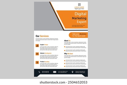 Business Brochure. Flyer Design. Leaflets a4 Template.