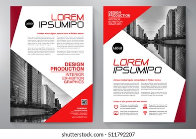 Business Brochure. Flyer Design. Leaflets a4 Template. Cover Book and Magazine. Annual Report Vector illustration