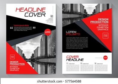 Business Brochure Flyer Design. Leaflets a4 Template. Cover Book and Magazine. Annual Report Vector illustration