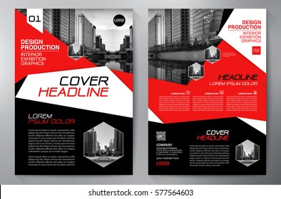 Business Brochure. Flyer Design. Leaflets a4 Template. Cover Book and Magazine. Annual Report Vector illustration