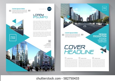 Business Brochure Flyer Design. Leaflets a4 Template. Cover Book and Magazine. Annual Report Vector illustration