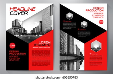 Business Brochure. Flyer Design. Leaflets a4 Template. Cover Book and Magazine. Annual Report Vector illustration