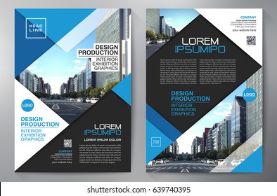 Business Brochure. Flyer Design. Leaflets a4 Template. Cover Book and Magazine. Annual Report Vector illustration