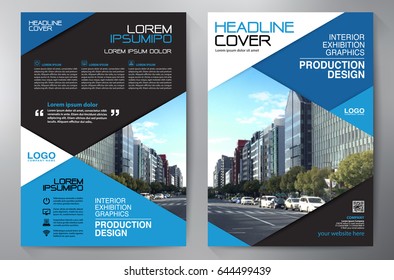 Business Brochure. Flyer Design. Leaflets a4 Template. Cover Book and Magazine. Annual Report Vector illustration