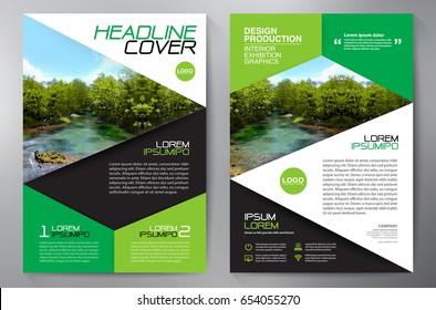 Business Brochure. Flyer Design. Leaflets a4 Template. Cover Book and Magazine. Annual Report Vector illustration