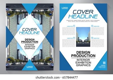 Business Brochure. Flyer Design. Leaflets a4 Template. Cover Book and Magazine. Annual Report Vector illustration