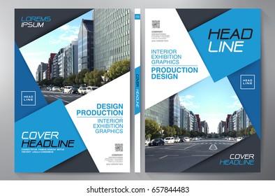 Business Brochure. Flyer Design. Leaflets a4 Template. Cover Book and Magazine. Annual Report Vector illustration