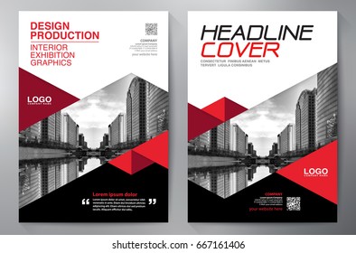Business Brochure. Flyer Design. Leaflets a4 Template. Cover Book and Magazine. Annual Report Vector illustration