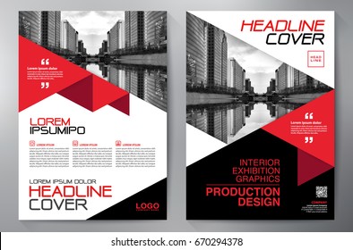 Business Brochure. Flyer Design. Leaflets a4 Template. Cover Book and Magazine. Annual Report Vector illustration