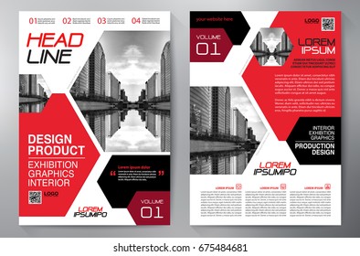 Business Brochure. Flyer Design. Leaflets a4 Template. Cover Book and Magazine. Annual Report Vector illustration
