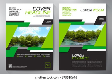 Business Brochure. Flyer Design. Leaflets a4 Template. Cover Book and Magazine. Annual Report Vector illustration