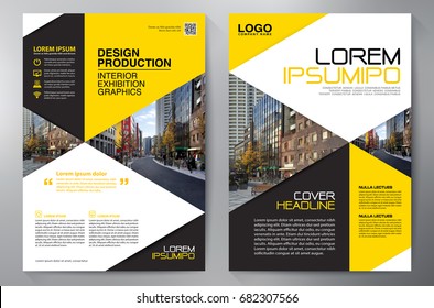 Business Brochure. Flyer Design. Leaflets a4 Template. Cover Book and Magazine. Annual Report Vector illustration