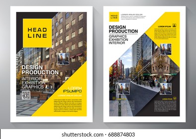 Business Brochure. Flyer Design. Leaflets a4 Template. Cover Book and Magazine. Annual Report Vector illustration