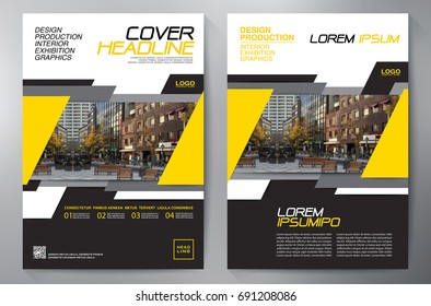 Business Brochure. Flyer Design. Leaflets a4 Template. Cover Book and Magazine. Annual Report Vector illustration