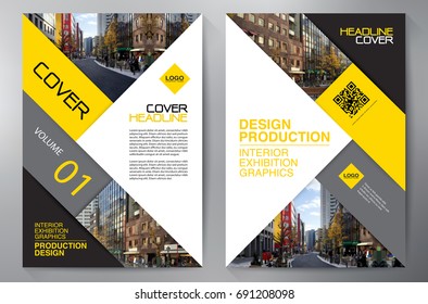 Business Brochure. Flyer Design. Leaflets a4 Template. Cover Book and Magazine. Annual Report Vector illustration