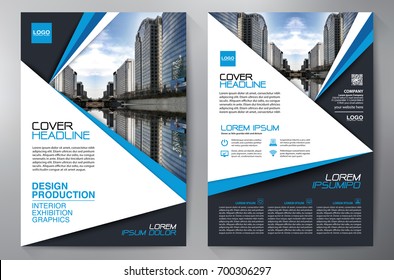 Business Brochure. Flyer Design. Leaflets a4 Template. Cover Book and Magazine. Annual Report Vector illustration