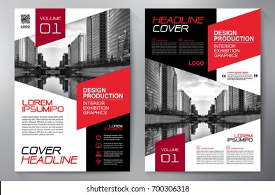 Business Brochure. Flyer Design. Leaflets a4 Template. Cover Book and Magazine. Annual Report Vector illustration