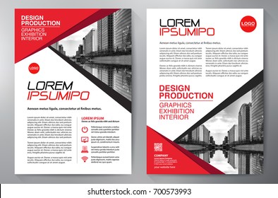 Business Brochure. Flyer Design. Leaflets a4 Template. Cover Book and Magazine. Annual Report Vector illustration