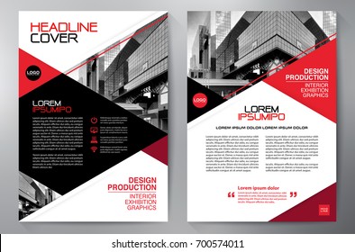 Business Brochure. Flyer Design. Leaflets a4 Template. Cover Book and Magazine. Annual Report Vector illustration