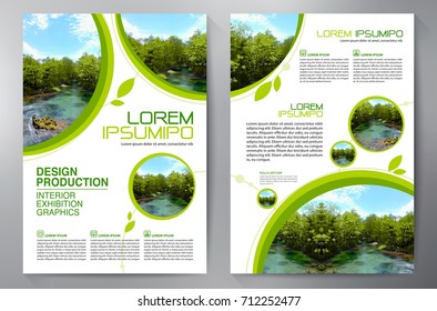 Business Brochure. Flyer Design. Leaflets a4 Template. Cover Book and Magazine. Annual Report Vector illustration
