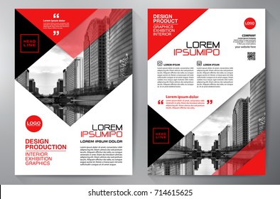 Business Brochure. Flyer Design. Leaflets a4 Template. Cover Book and Magazine. Annual Report Vector illustration