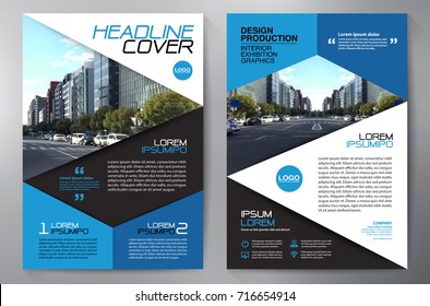 Business Brochure. Flyer Design. Leaflets a4 Template. Cover Book and Magazine. Annual Report Vector illustration