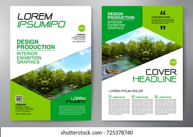 Business Brochure. Flyer Design. Leaflets a4 Template. Cover Book and Magazine. Annual Report Vector illustration