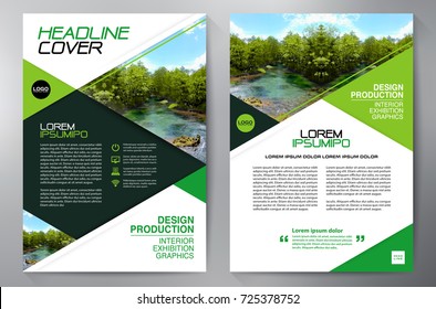 Business Brochure. Flyer Design. Leaflets a4 Template. Cover Book and Magazine. Annual Report Vector illustration