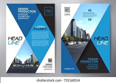 Business Brochure. Flyer Design. Leaflets a4 Template. Cover Book and Magazine. Annual Report Vector illustration