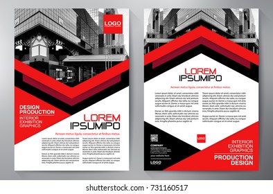 Business Brochure. Flyer Design. Leaflets a4 Template. Cover Book and Magazine. Annual Report Vector illustration