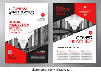 Business Brochure. Flyer Design. Leaflets a4 Template. Cover Book and Magazine. Annual Report Vector illustration