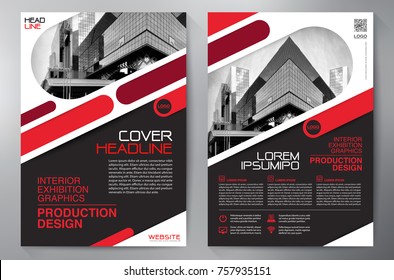 Business Brochure. Flyer Design. Leaflets a4 Template. Cover Book and Magazine. Annual Report Vector illustration