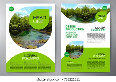 Business Brochure. Flyer Design. Leaflets a4 Template. Cover Book and Magazine. Annual Report Vector illustration