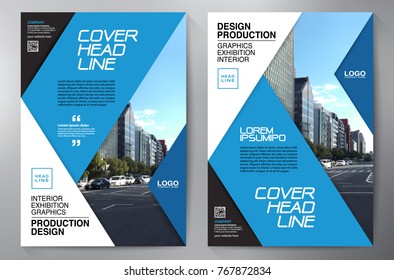 Business Brochure. Flyer Design. Leaflets a4 Template. Cover Book and Magazine. Annual Report Vector illustration