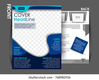 Business Brochure. Flyer Design. Leaflets a4 Template. Cover Book and Magazine. Annual Report Vector illustration.