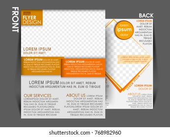 Business Brochure. Flyer Design. Leaflets a4 Template. Cover Book and Magazine. Annual Report Vector illustration.