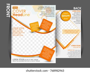 Business Brochure. Flyer Design. Leaflets a4 Template. Cover Book and Magazine. Annual Report Vector illustration.