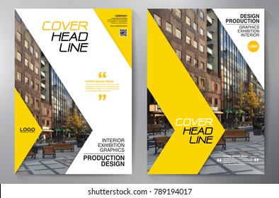 Business Brochure. Flyer Design. Leaflets a4 Template. Cover Book and Magazine. Annual Report Vector illustration